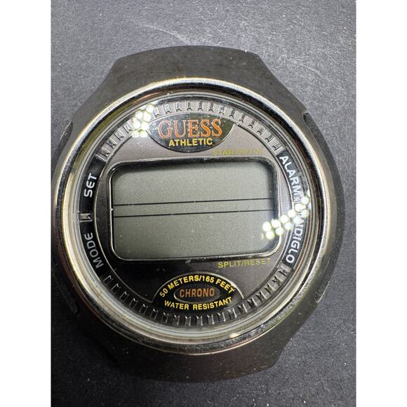 Vintage Men’s Guess Athletic Chronograph Digital Watch 50M Untested No Band